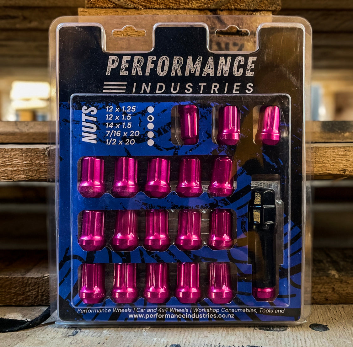 WORK Wheels M12x1.5 Wheel Nuts and Locking Nuts Set - Closed End - Red